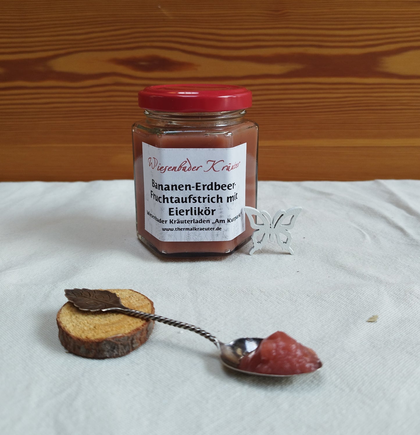 Bananen-Erdbeer-Fruchtaufstrich mit Eierlikör