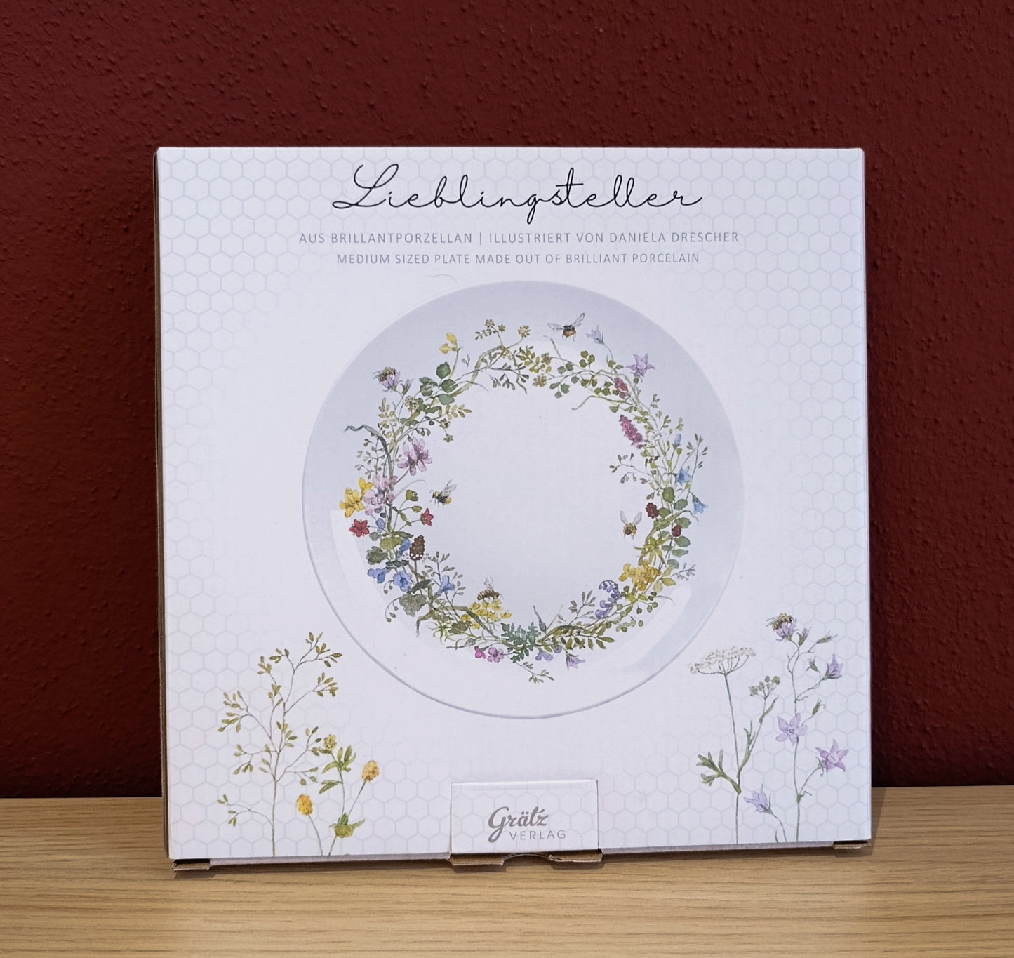 Lieblingssteller "Floraler Kranz mit zarten Bienen"