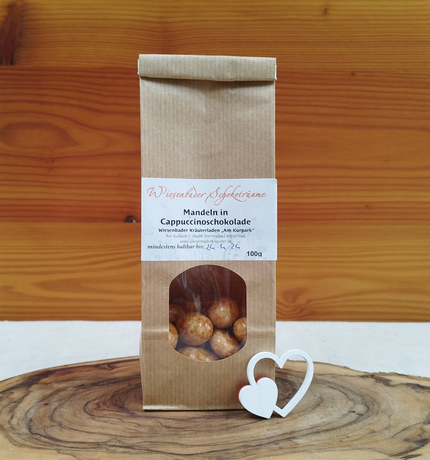 Mandeln in Cappuccinoschokolade