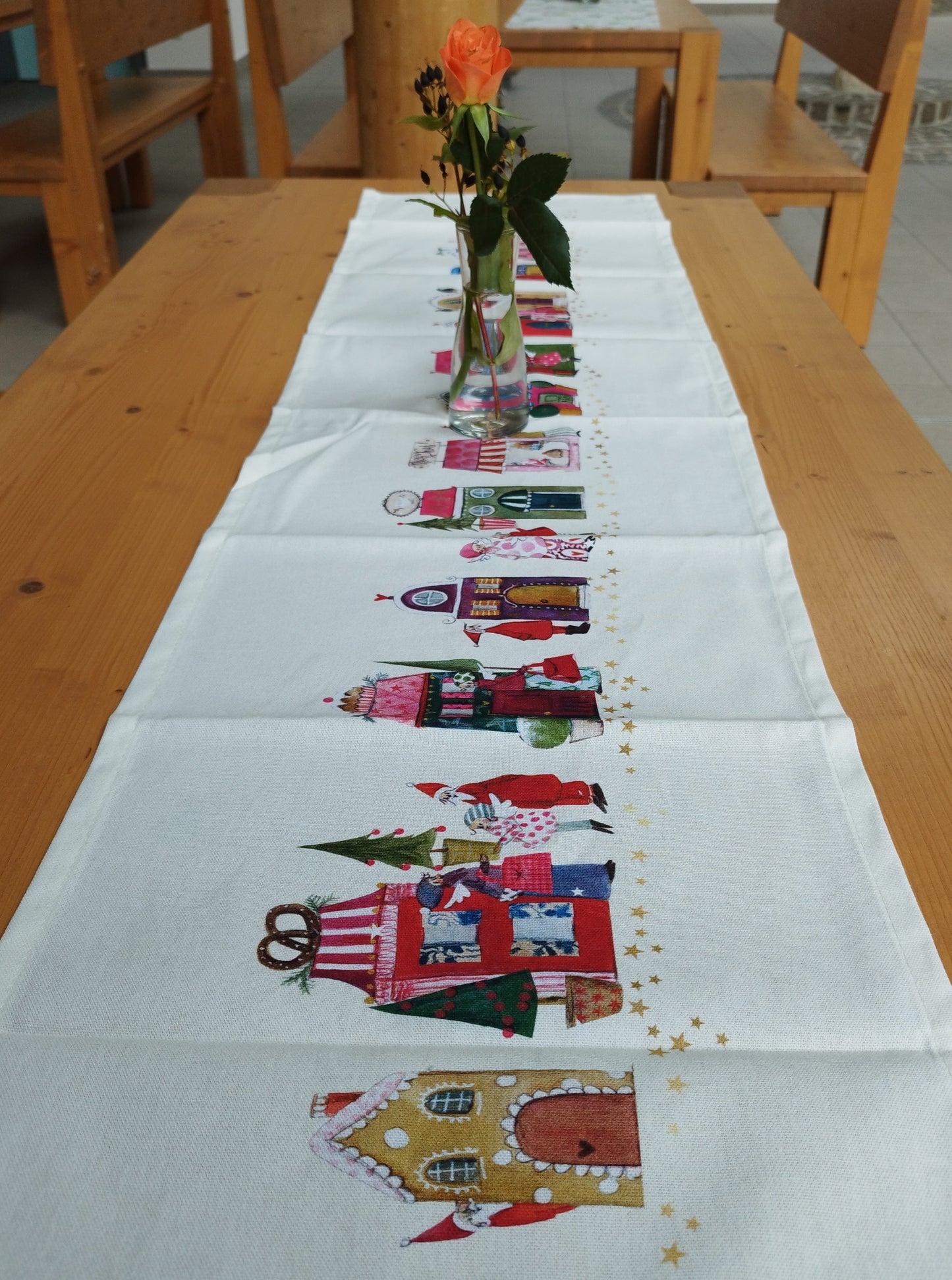 Tischläufer "Weihnachtshäuser"