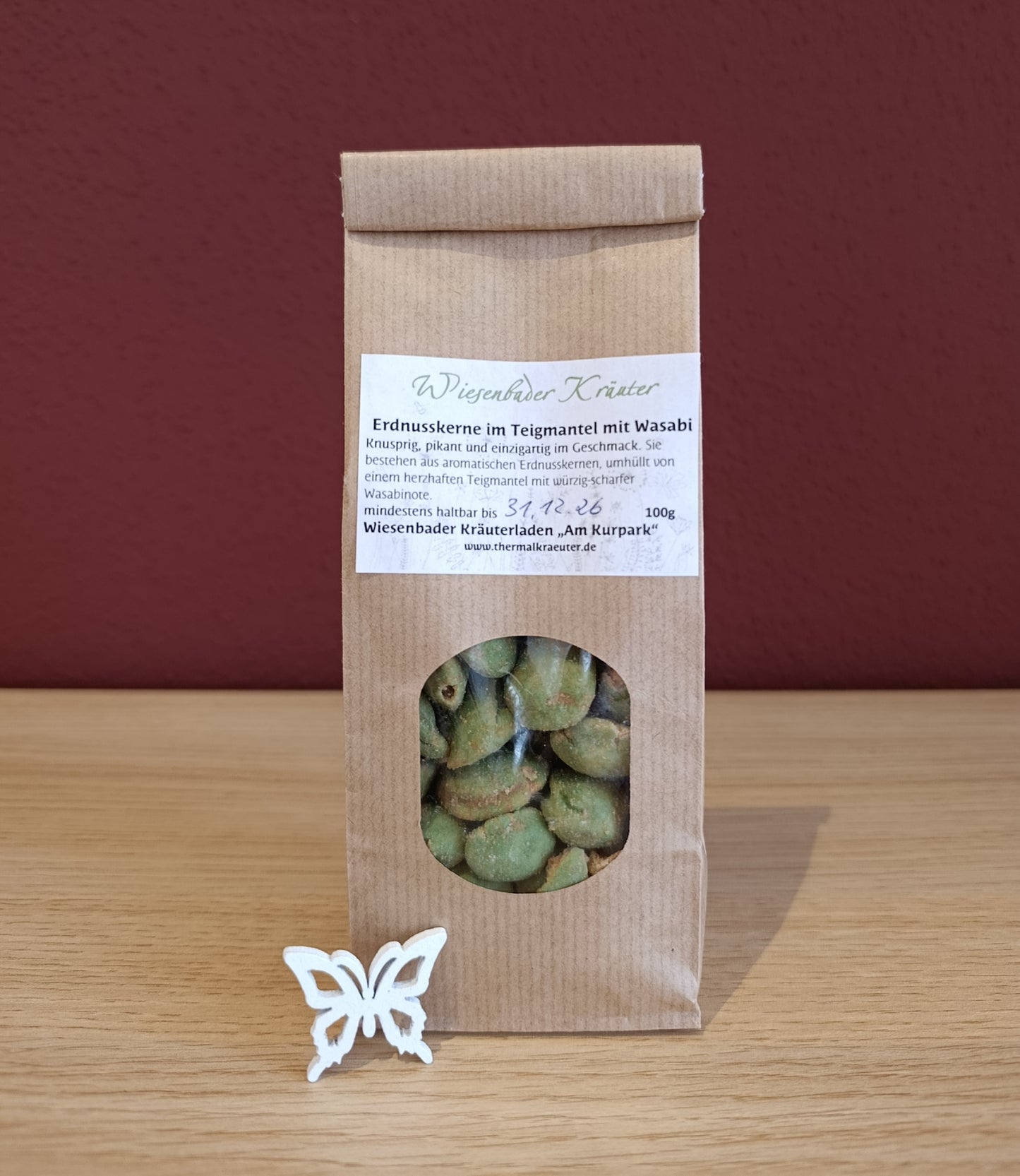 Erdnusskerne im Teigmantel mit Wasabi