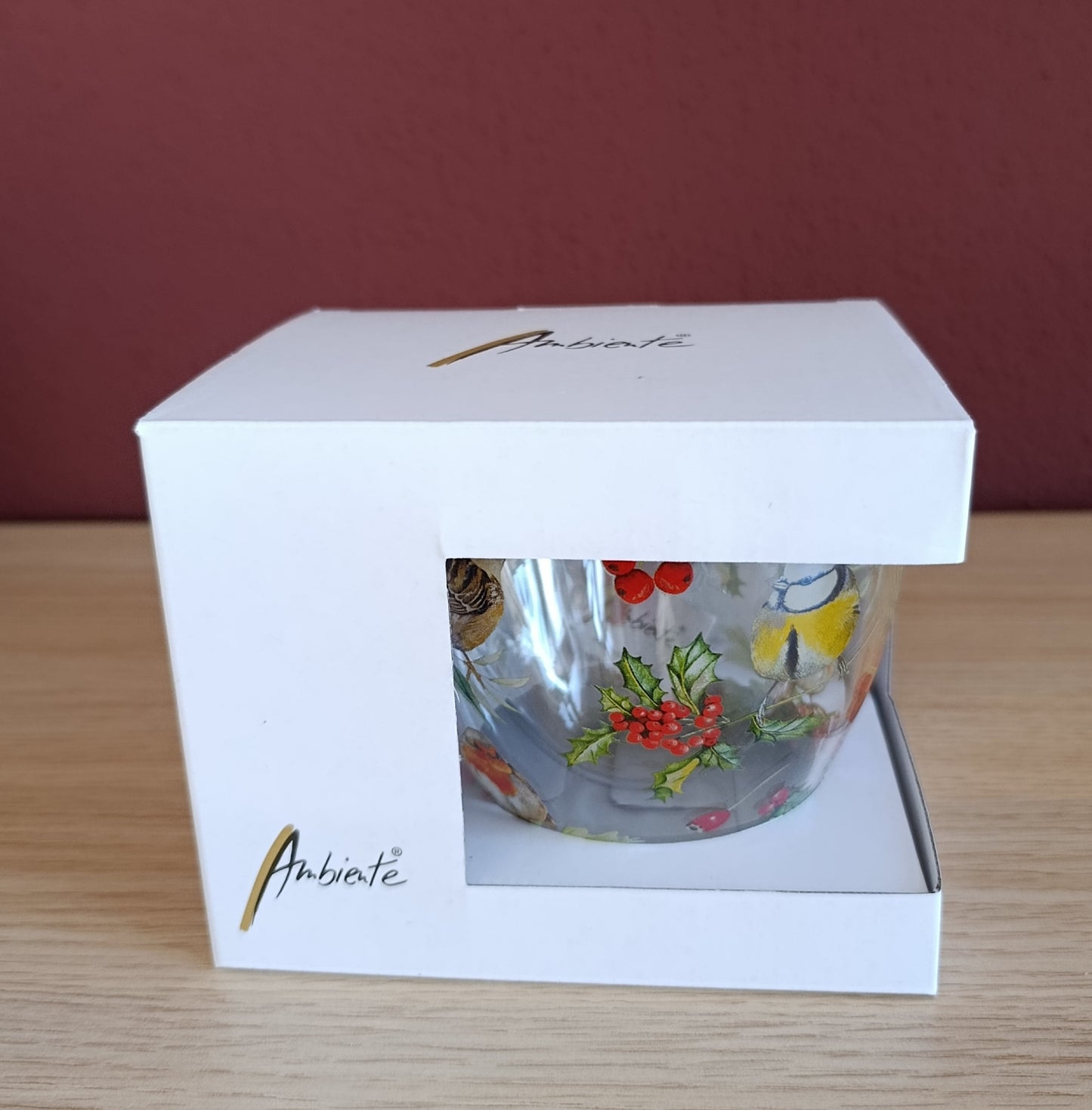 Doppelwandiges Glas mit Griff (verschiedenen Vögel)