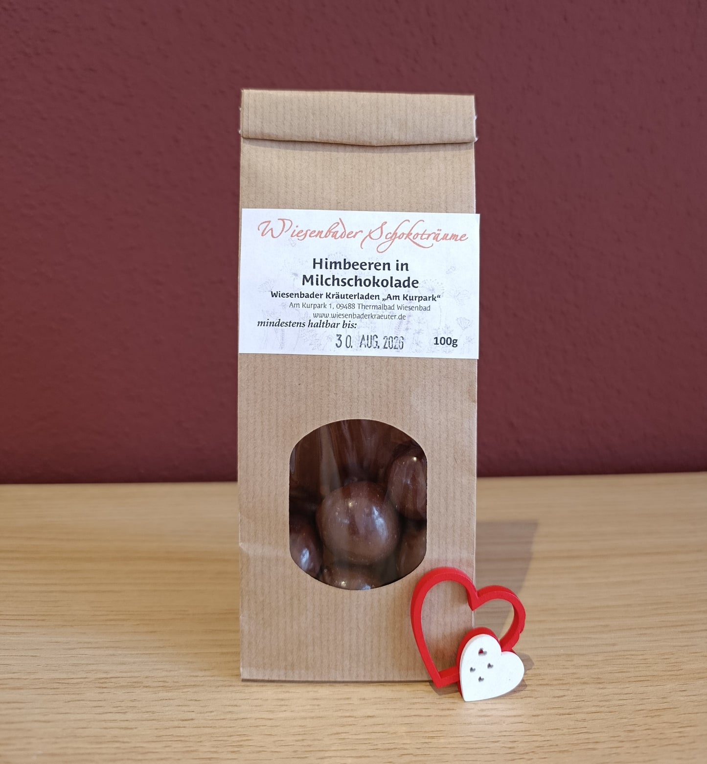 Himbeeren in Milchschokolade