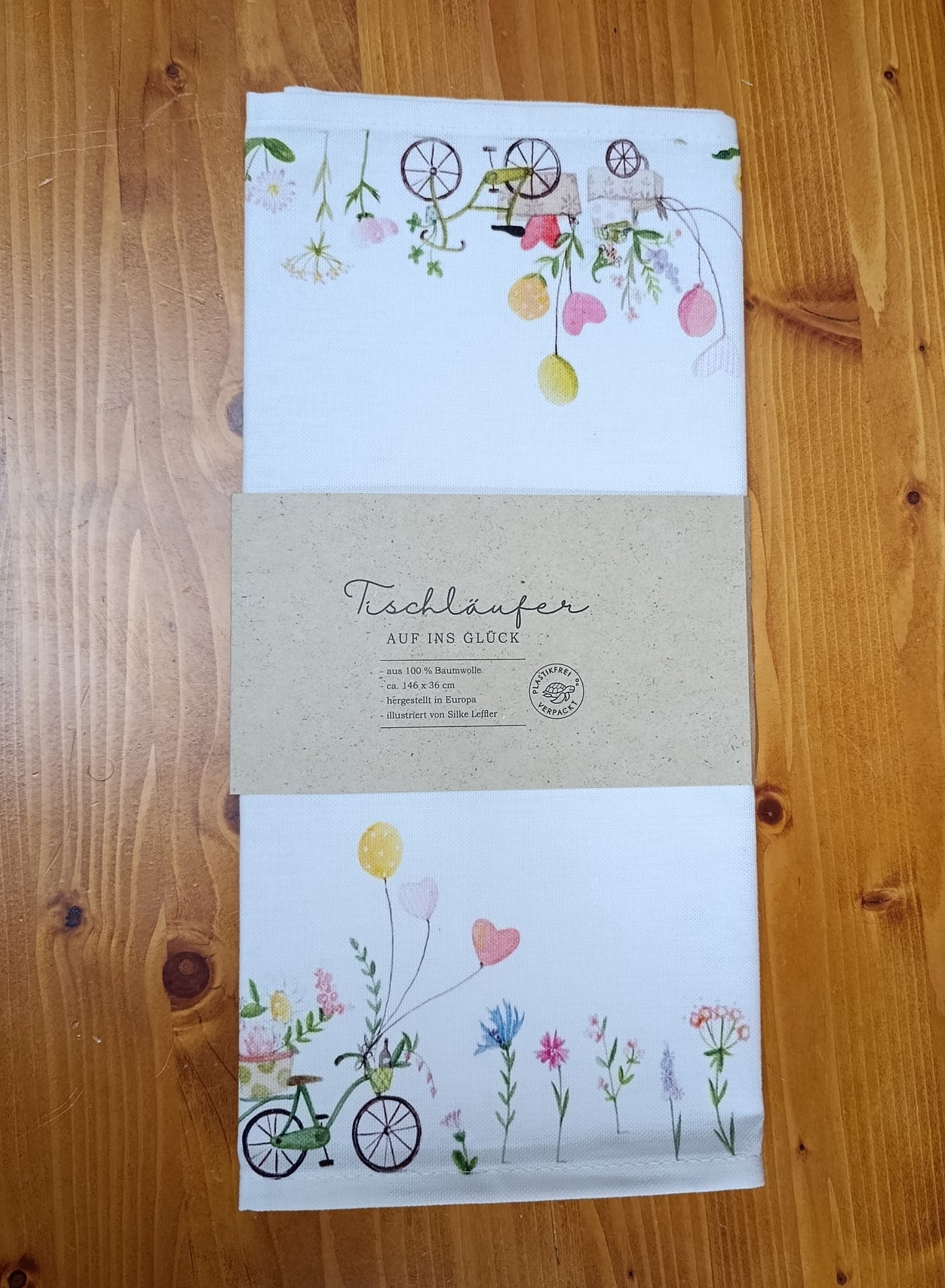 Tischläufer „Auf ins Glück“ – für fröhliche Tischmomente