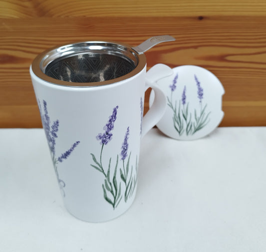 Kräuterteetasse, 3-teilig Lavendel